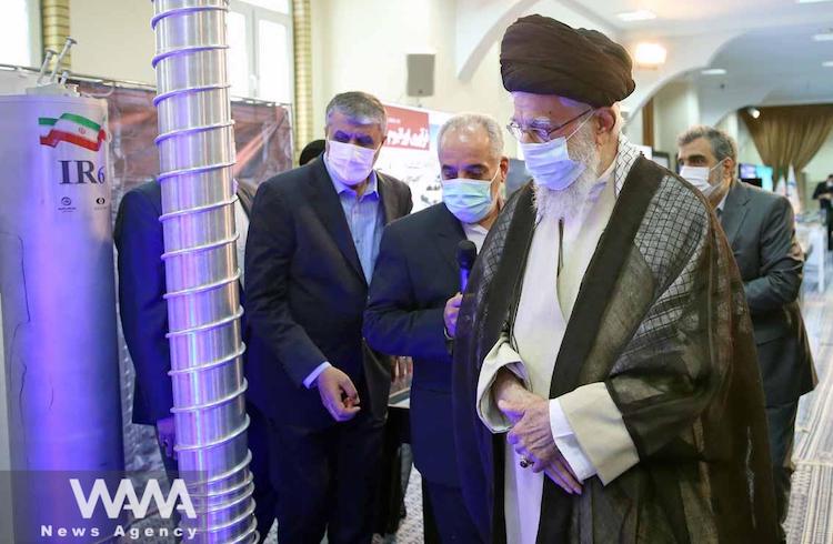 ran’s Supreme Leader Ayatollah Ali Khamenei visits the Iranian centrifuges in Tehran, Iran on 11 June 2023. Source: Office of the Iranian Supreme Leader/WANA (West Asia News Agency)